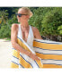 Фото #3 товара Oversized Extra Thick Luxury Beach Towel (35x70 in., 600 GSM), Pinstriped, Soft Ringspun Cotton Resort Towel