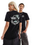 Vans classic mini dual palm back print t-shirt in black BLACK-ICEBERG GREEN, L - фото #3