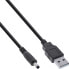 Фото #2 товара InLine USB DC power adapter cable - USB A male to DC plug 4.0x1.70mm - black - 1m