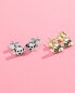 Beautiful steel earrings dog Click SCK158