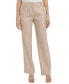 Women's Flat Front Linen-Blend Pants