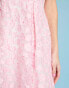 Sister Jane contrast bow strap jacquard midaxi dress in pink