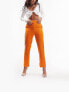 ASOS DESIGN – Figurbetonte Zigarettenhose in Orange mit schmalem Schnitt