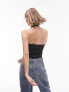 Topshop Petite halter top in black