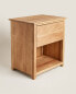 Oak wood bedside table