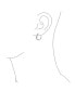 ფოტო #3 პროდუქტის Black White Cubic Zirconia Pave CZ Formal Fashion Romantic Love Knot Symbol Spiral Infinity Twist Big Hoop Earrings For Women Rhodium Plated Brass