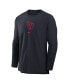 Фото #3 товара Men's Navy Cleveland Guardians Authentic Collection Player Performance Pullover Sweatshirt