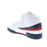 Фото #6 товара Fila F-13V Lea 1VF059LX-150 Mens White Synthetic Lifestyle Sneakers Shoes 11.5