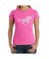 ფოტო #1 პროდუქტის Women's Word Art T-Shirt - Horse Breeds