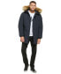 Men's Long Parka with Faux-Fur Lined Hood