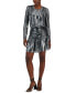 Фото #1 товара Women's Metallic Lamé Blouson Mini Dress, Created for Macy's