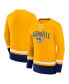 Фото #1 товара Men's Gold Nashville Predators Back Pass Lace-Up Long Sleeve T-shirt