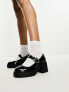 Фото #1 товара ASOS DESIGN Sebastian chunky mary jane heeled shoes in black patent