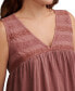 ფოტო #4 პროდუქტის Women's Lace-Trim Sleeveless Tunic Tank Top