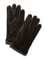 Фото #1 товара Bruno Magli Ribbed Cuff Cashmere-Lined Leather Gloves Men's