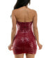 Фото #2 товара Juniors' Sequin Bow Strapless Bodycon Dress