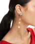 Фото #1 товара True Decadence flower pearl drop earrings in silver