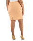 Фото #2 товара Plus Size Tweed Back-Slit Pencil Skirt, Created for Macy's