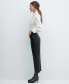 Фото #8 товара Women's Leather-Effect Straight Trousers