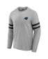 Фото #2 товара Men's NFL x Darius Rucker Collection by Heather Gray Carolina Panthers Henley Long Sleeve T-shirt