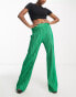 I Saw It First Petite plisse trouser in green