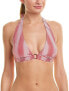 Shoshanna 261472 Women's Texture Ring Halter Bikini Top Swimwear Size C