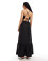 Фото #4 товара Y.A.S cotton poplin cross back cami maxi dress in black