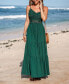 Women's Forest Green Sleeveless Lace Maxi Beach Dress