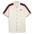 Фото #2 товара Puma T7 For The Fanbase Shooting Short Sleeve Button Up Shirt Mens Off White Cas