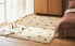 Children's rectangular textured polka dot rug