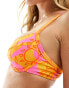 Kulani Kinis sangria swirl ditzy underwire bikini bikini top in multi sun print