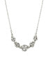 Silver-Tone Graduated Crystal Fireball 16" Adjustable Necklace