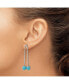 ფოტო #2 პროდუქტის Stainless Steel Synthetic Turquoise Moveable Dangle Earrings