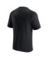 Фото #2 товара Men's Black, Heathered Gray Las Vegas Raiders Throwback Colorblock T-shirt