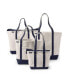 Фото #5 товара Large Natural 5 Pocket Open Top Long Handle Canvas Tote Bag