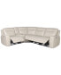 Фото #4 товара CLOSEOUT! Blairemoore 5-Pc. Leather Sectional with 1 USB Console and 3 Power Recliners, Created for Macy's