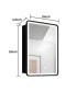 Фото #7 товара 20X28 Inch 3 Colors With Light Black Framed Wall Mount Medicine Cabinet With Mirror Anti-Fog Function