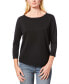 Фото #1 товара Women's Boat-Neck Button-Back Sweater