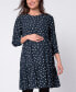 Women's Polka Maternity Nursing Dress