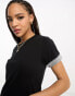 JDY midi t-shirt dress in black