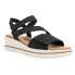 Фото #2 товара Easy Spirit Shirley Wedge Strappy Womens Black Casual Sandals E-SHIRLEY3-001