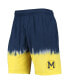 Фото #3 товара Men's Navy, Gold Michigan Wolverines Tie-Dye Shorts