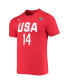 Фото #3 товара Women's Tina Charles USA Basketball Red Name and Number Performance T-shirt