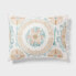 Фото #3 товара King Suzani Print Duvet Cover and Sham Set Ivory/Light Teal Blue - Threshold