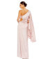 Women's Ieena One Shoulder Long Sleeve Draped Gown