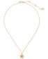 Фото #2 товара Gold-Tone Paradise Flower Mini Pendant Necklace, 16" + 3" extender