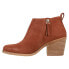 Фото #6 товара TOMS Lea Zippered Round Toe Booties Womens Brown Casual Boots 10019131T