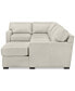 Фото #8 товара Radley 136" 4-Pc. Leather Square Corner Modular Chaise Sectional, Created for Macy's