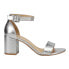 Фото #1 товара CL by Laundry Jody Metallic Wedding Ankle Strap Womens Silver Dress Sandals JOD