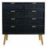 Chest of drawers Alexandra House Living Black Golden MDF Wood